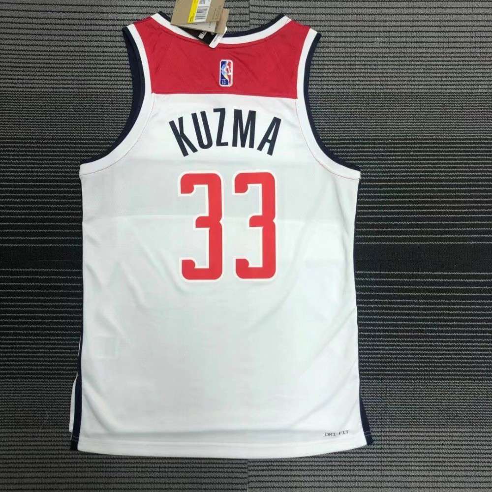 Men's Washington Wizards Kyle Kuzma #33 White 2021/22 Swingman NBA Jersey - Association Edition-Pro Kit Vault | Brand New 26/27 Sports Jerseys
